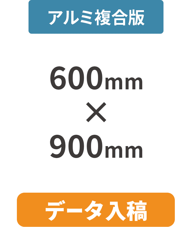 【データ入稿】アルミ複合板3mm厚パネル 600mm×900mm