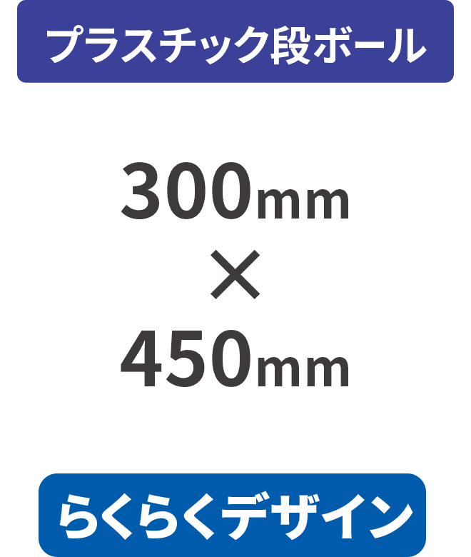 【らくらくデザイン】プラスチック段ボール5mm厚パネル 300mm×450mm