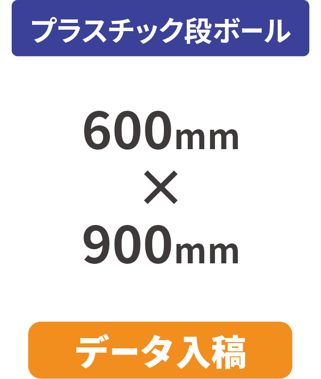 【データ入稿】プラスチック段ボール5mm厚パネル 600mm×900mm