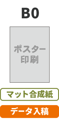 【データ入稿】マット合成紙  ポスター B0(1,456mm×1,030mm)
