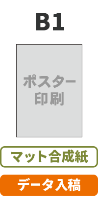【データ入稿】マット合成紙  ポスター B1(1,030mm×728mm)