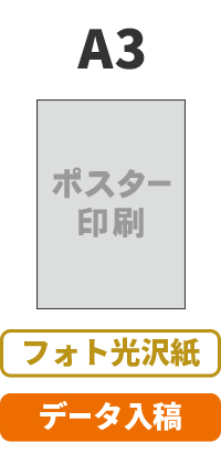 【データ入稿】フォト光沢紙 ポスター A3(420mm×297mm)