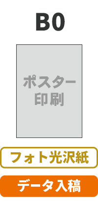 【データ入稿】フォト光沢紙 ポスター B0(1,456mm×1,030mm)