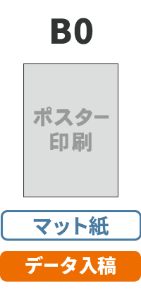 【データ入稿】マット紙 ポスター B0(1,456mm×1,030mm)